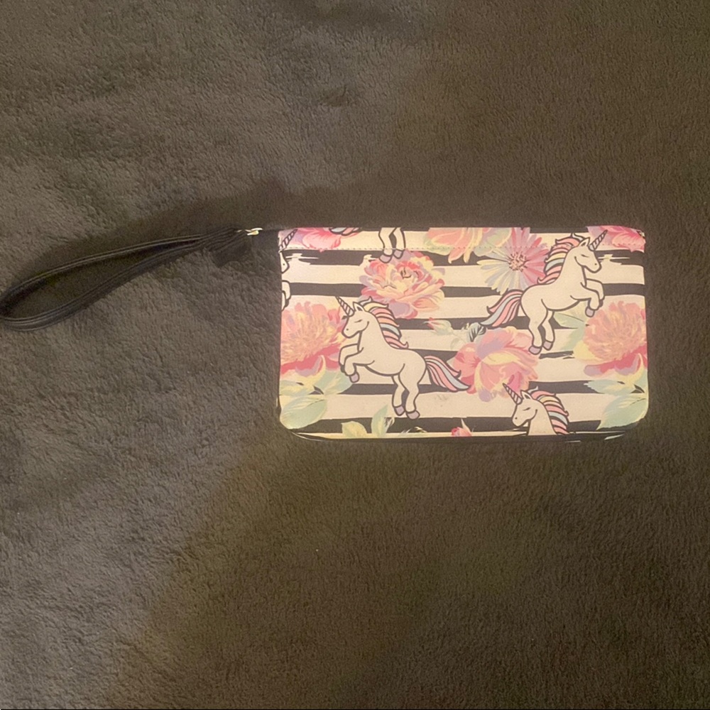 Betsey Johnson Black and White Clutch Wristlet
